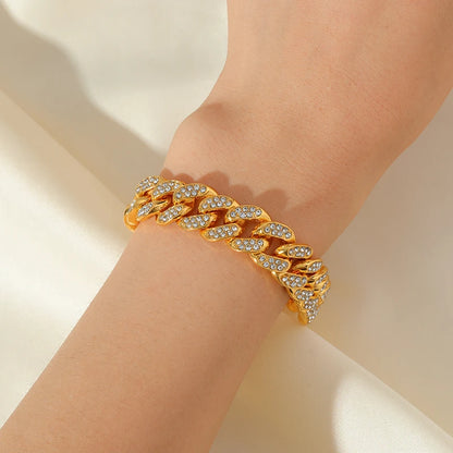 Conjunto Cadena Cubana con Estrás de Alto Brillo - Emeraldia Jewelry · Operado por R. E. dos Santos LTDA · CNPJ: 45.450.979/0001-38