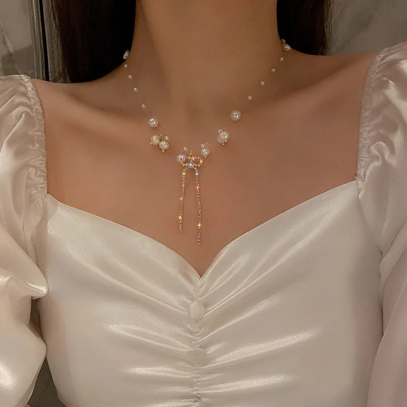 Multi-Layer Emerald Green Pearl Necklace