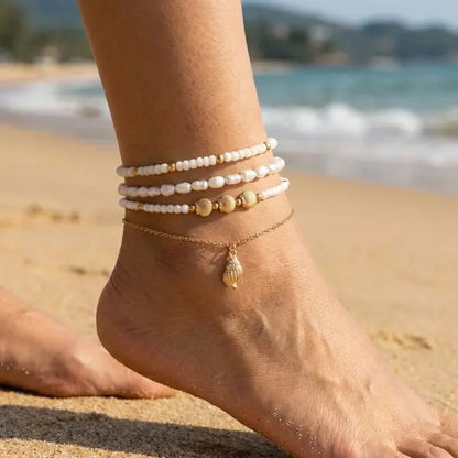Tobillera Multicapa Estrella de Mar Verano Boho - Emeraldia Jewelry · Operado por R. E. dos Santos LTDA · CNPJ: 45.450.979/0001-38