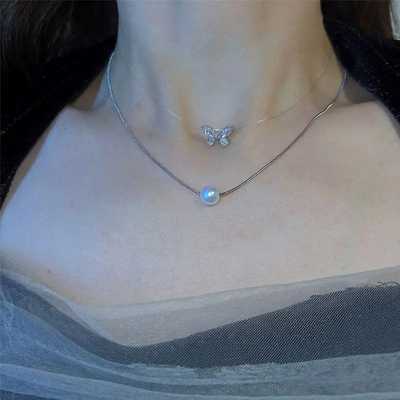 Multi-Layer Emerald Green Pearl Necklace