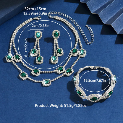 Conjunto de Joyería Nupcial de Esmeralda y Estrás - Emeraldia Jewelry · Operado por R. E. dos Santos LTDA · CNPJ: 45.450.979/0001-38