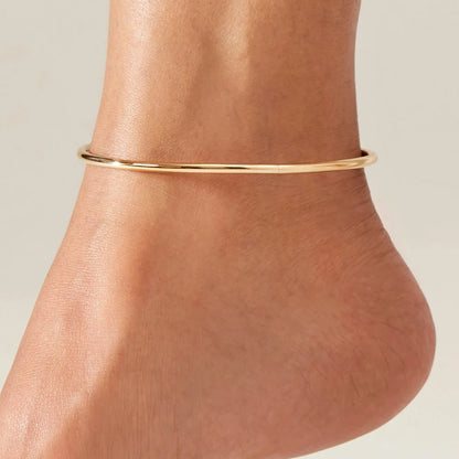 Tobillera Doble Banda Dorada Minimalista - Emeraldia Jewelry · Operado por R. E. dos Santos LTDA · CNPJ: 45.450.979/0001-38