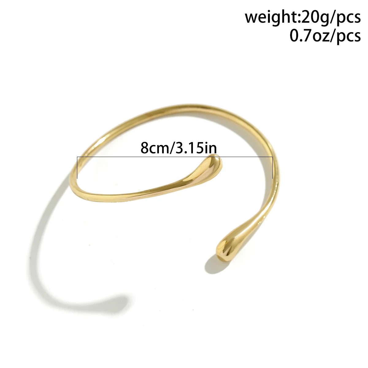 Brazalete de Brazo Dorado Minimalista - Emeraldia Jewelry · Operado por R. E. dos Santos LTDA · CNPJ: 45.450.979/0001-38