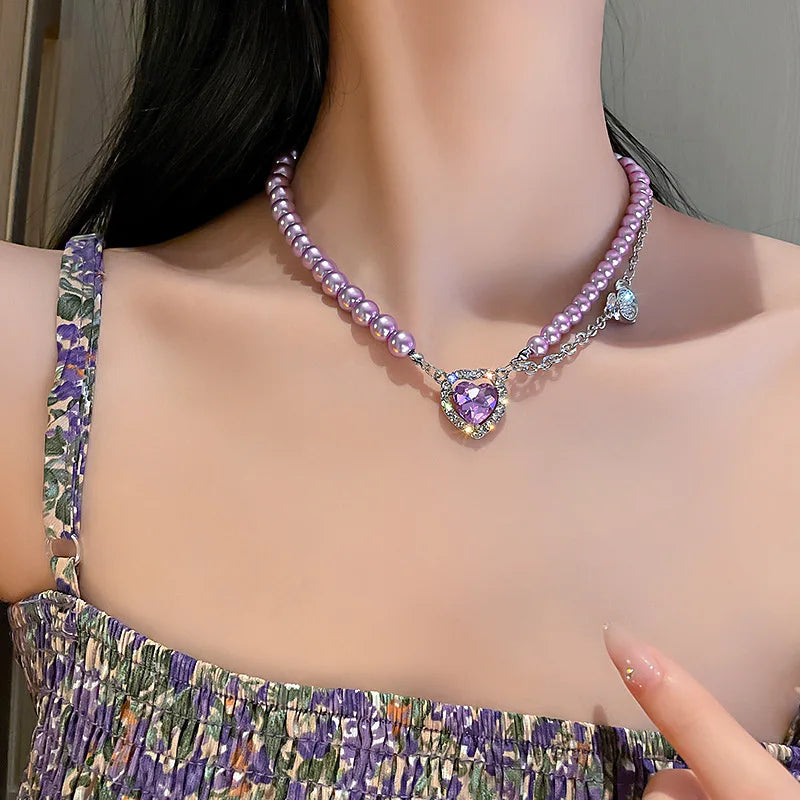 Multi-Layer Emerald Green Pearl Necklace