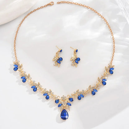 Conjunto de Joyería Nupcial Floral de Cristal Lágrima - Emeraldia Jewelry · Operado por R. E. dos Santos LTDA · CNPJ: 45.450.979/0001-38